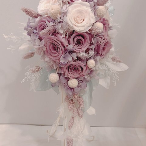 キャストブーケ💐purple and White