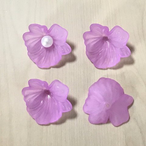 PURPLE FLOST FLOWER BEADSCAP CABOCHONS