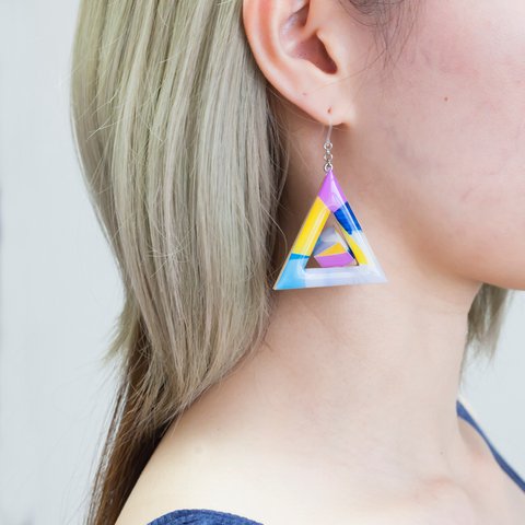 triangle cubeピアス／イヤリング小(circus)