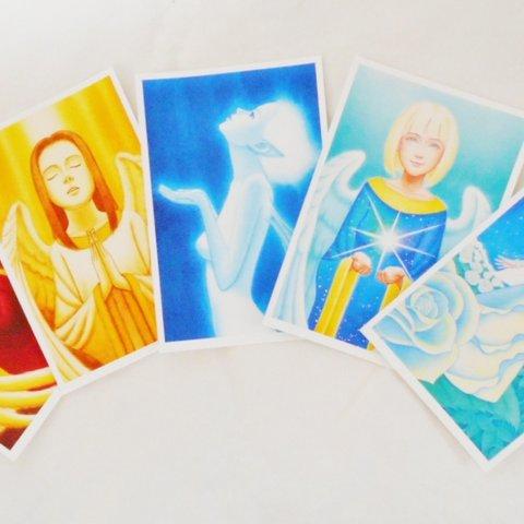 天使と妖精　マット紙ポストカード　5枚セット