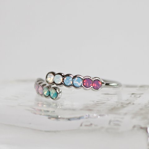 Swarovski Colorful Opal Ring