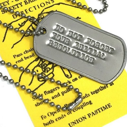 名言格言 DOGTAG ドッグタグ 初心忘るべからず DP-008 USA 新品