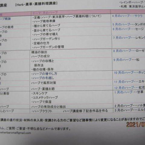 ハーブ・野草・薬膳入門　「オンライン講座」全12回　座学と実習