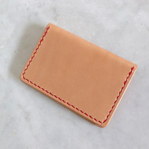 【刻印無料】総手縫い　栃木レザー シンプル免許証入れ(カードケース)