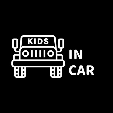 【キレイに剥がせる】jeep kids in car ジープステッカー　シール 車