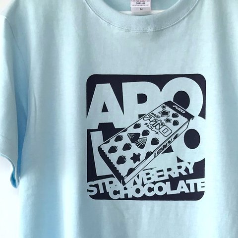 「チョコレート」 Tshirt　 APOLLO-type （M） ライトブルー　ネイビー