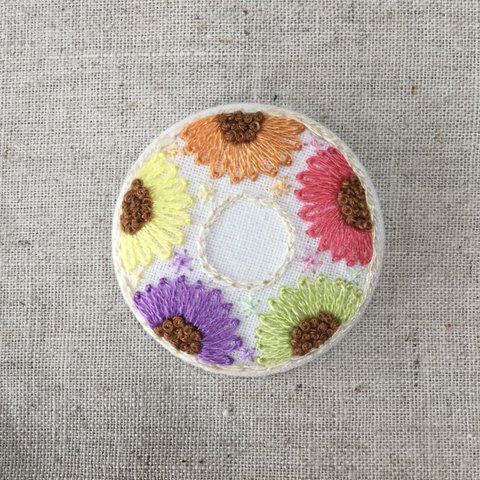 お花の刺繍ヘアゴム✧* Colorful flower🌷.* 送料無料☀️