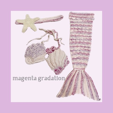 mermaid costume ~ S / magenta gradation ~