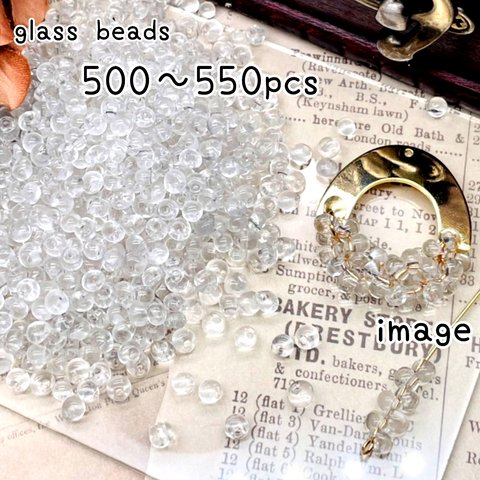 【brsr6731】【約500個～550個】【4mm~5mm】petit glass beads