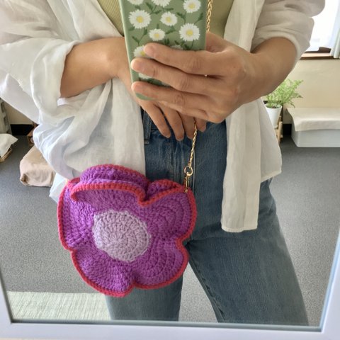 お花のBAG♡(パープル)