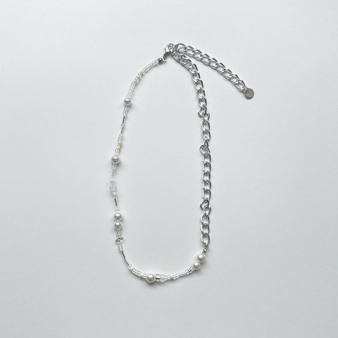 beads & chain necklace / ビーズ & チェーン ネックレス