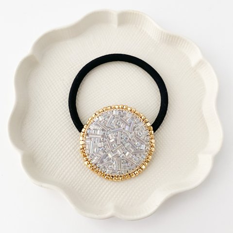 crystal hair accessory < gold circle >