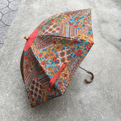 正絹の日傘とケース 着物リメイク ⑤