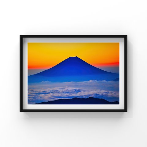 山岳風景写真 〜Silhouette〜 （富士山･朝焼け･夏･登山／送料無料）