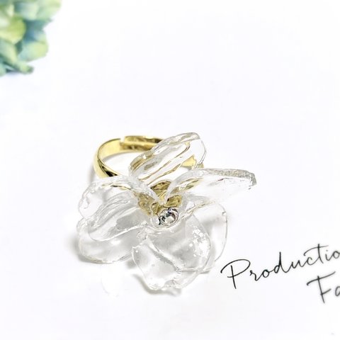 Clear Flower Ring お花の指輪