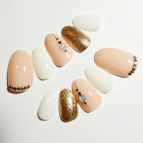 Sheer Color Nail Beige×White