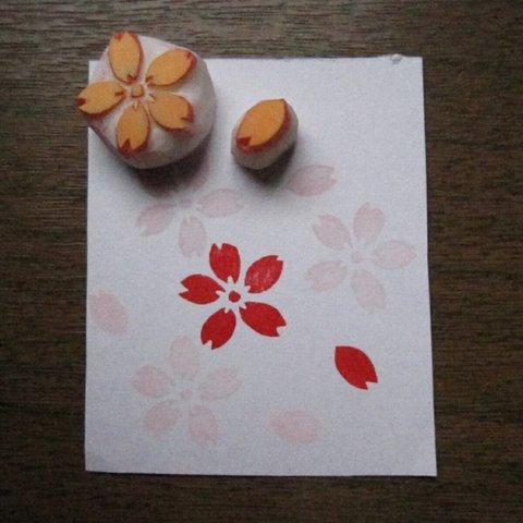 消しゴムはんこ　桜（小）