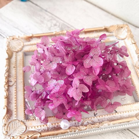 2Dカラーアナベルアレンジ加工❗️レジンアクセサリー花材プリザーブドフラワー紫陽花