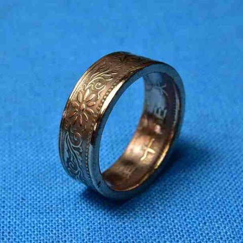 古銭　桐一銭青銅貨で指輪お作りします