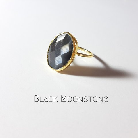 『Black Moon Stone』の世界でひとつの天然石リング