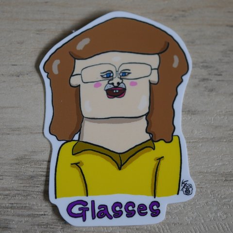 #211  中くらいのステッカー『Glasses』