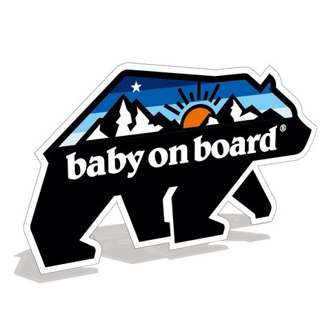 【ステッカー/マグネット】BABY ON BOARD カーマグネット アウトドア ベア 小熊 ベビーインカー