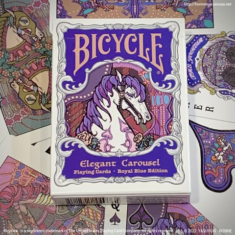 Bicycle Elegant Carousel Playing Cards 【Royal Blue Edition (青)】