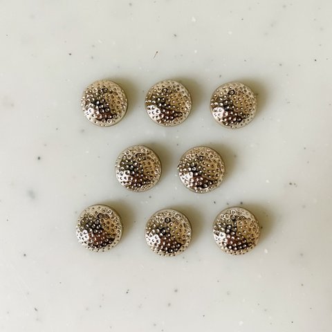 Gold Dotted Domed 10mm Cabochons