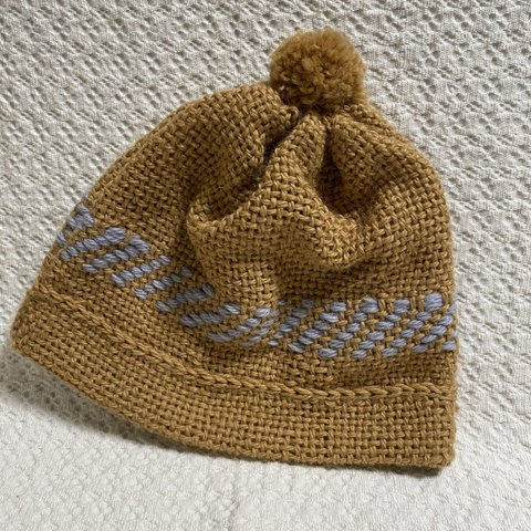 手織り 帽子②