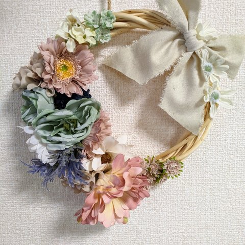 青薔薇のリース