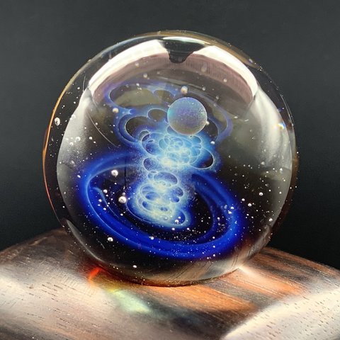 宇宙モチーフガラス   瑠璃-033
