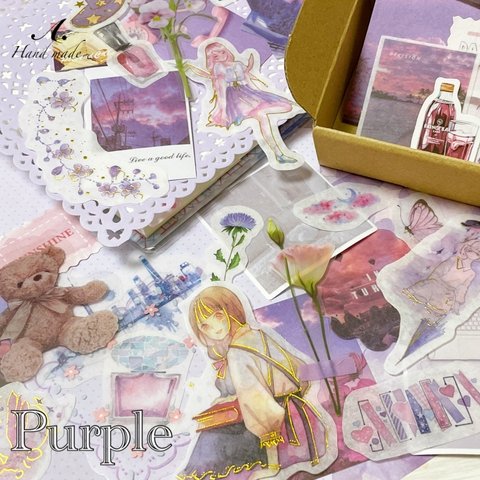 【〜Purple〜海外シール詰め合わせセット】