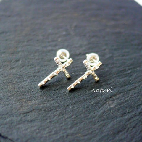 【croix】sv925 cross pierce (2pcs) 