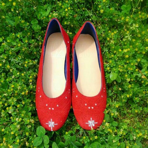 [SALE] Rangori Flat shoes ランゴリ レザーパンプス A.red