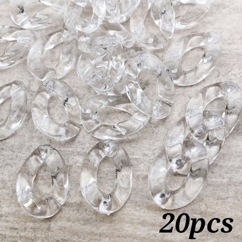 【商品入れ替え★50％OFF SALE♪】【acrc3803sntn】【20pcs】【クリアー】アクリルチェーンパーツ　 　　