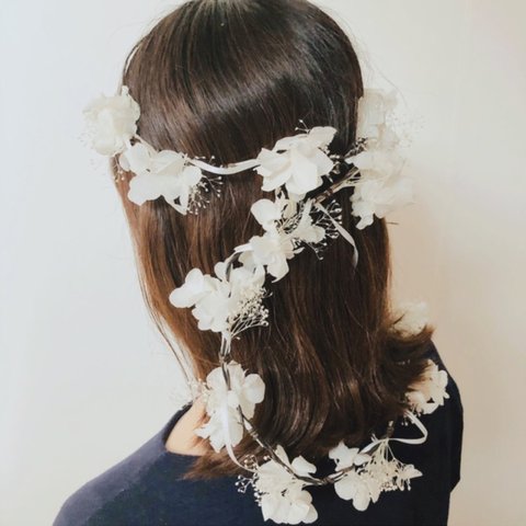 wedding 紫陽花の花冠