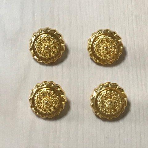 ●15㎜● ANTIQUE GOLD BUTTON CABOCHONS PARTS