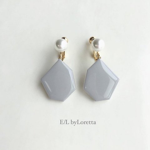 KAKERA pearl pierce/earring Ⅱ(Gray)