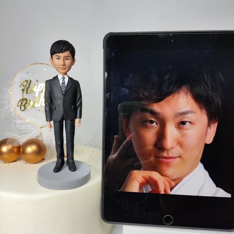 ケーキトッパー オーダーメイド 似顔絵プレゼント フィギュア人形ぬいぐるみ 上司 社長 友達 昇進 退職 還暦祝い 記念日祝い 誕生日祝い