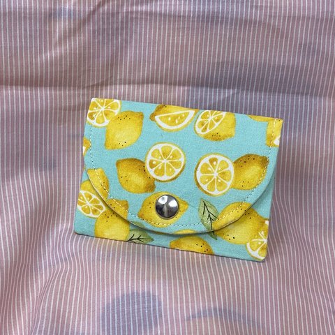 布製カードケース(レモン柄)