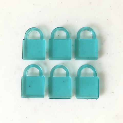 Clear Light Blue Lock Shaped Parts