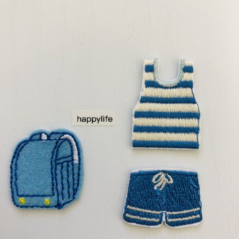 3枚入　夏　アイロンワッペン　刺繍ワッペン　②番