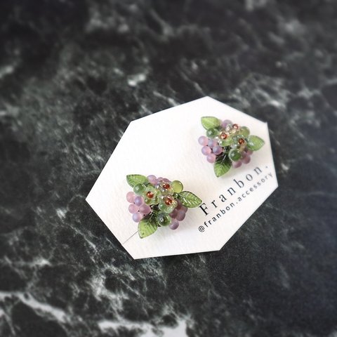 販売再開　For flower enthusiast.‎˖٭purple Earring