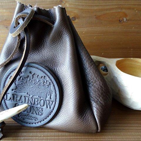 Coffee Pouch L DKbrown 鹿角付き