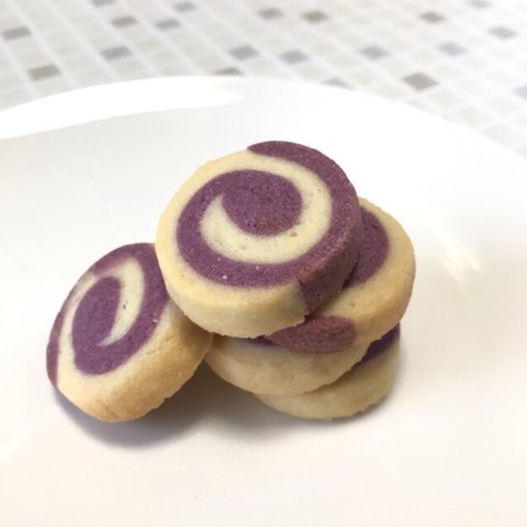 紫いものグルグル巻きクッキー