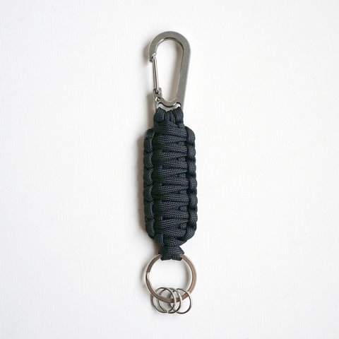 U.L. Paracord Key Holder ブラック（ウルトラライトパラコードキーホルダー、キーリング、チタンカラビナ・チタンリング使用！） EDC エブリデイキャリー