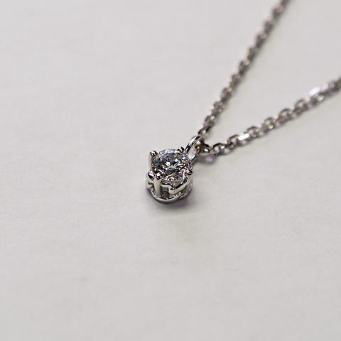 【一粒ネックレス】K18 ネックレス Pt950 ネックレス 0.3ct ネックレス 4本爪 ソリティア ネックレス モアサナイト ネックレス ダイヤモンド ネックレス 18金ネックレス プラチナNC