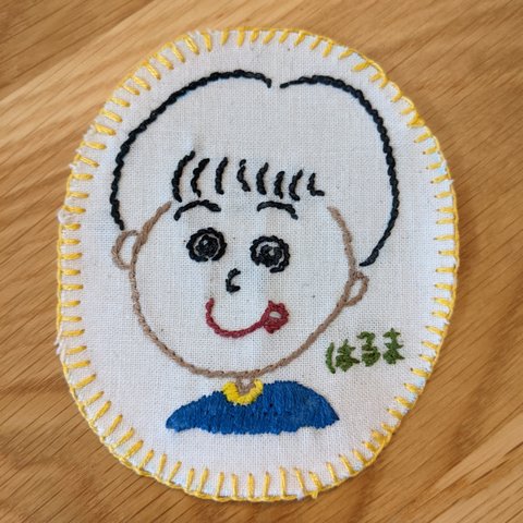 似顔絵　刺繍ワッペン【オーダー品】