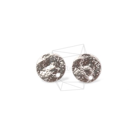 ERG-1037-MR【4個入り】ハンマーラウンドピアス/Hammered Round Post Earrings