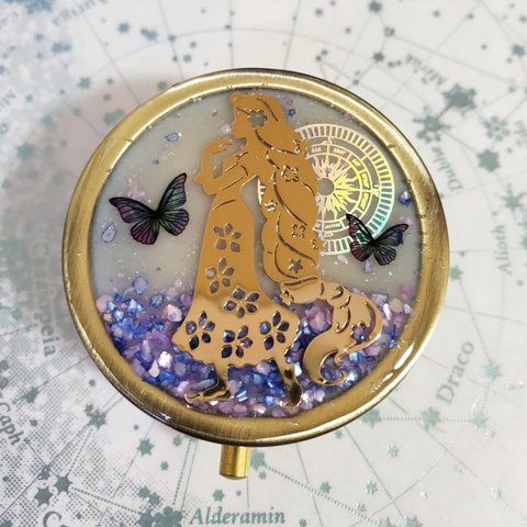 MIX☆光るホログラム羅針盤と蝶と少女のピルケース 大サイズ